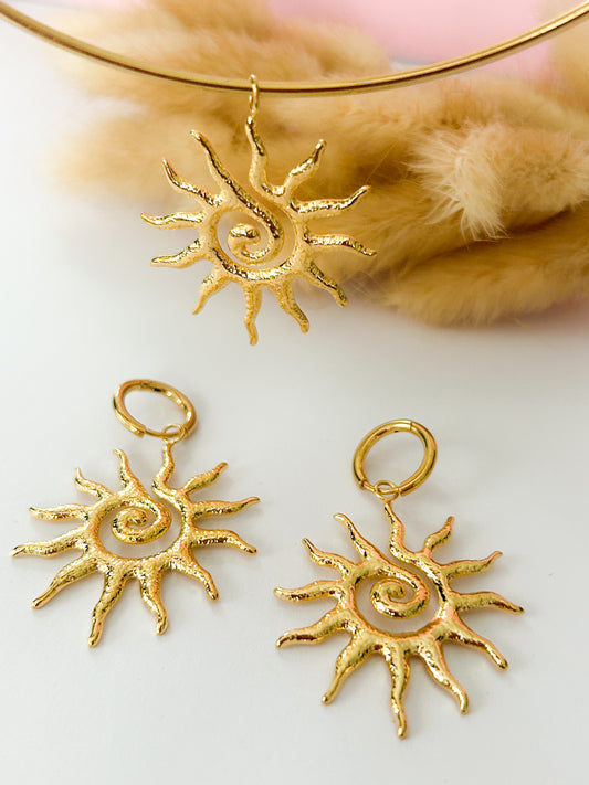 Aretes Dorados Sol de Verano-Summer Sun