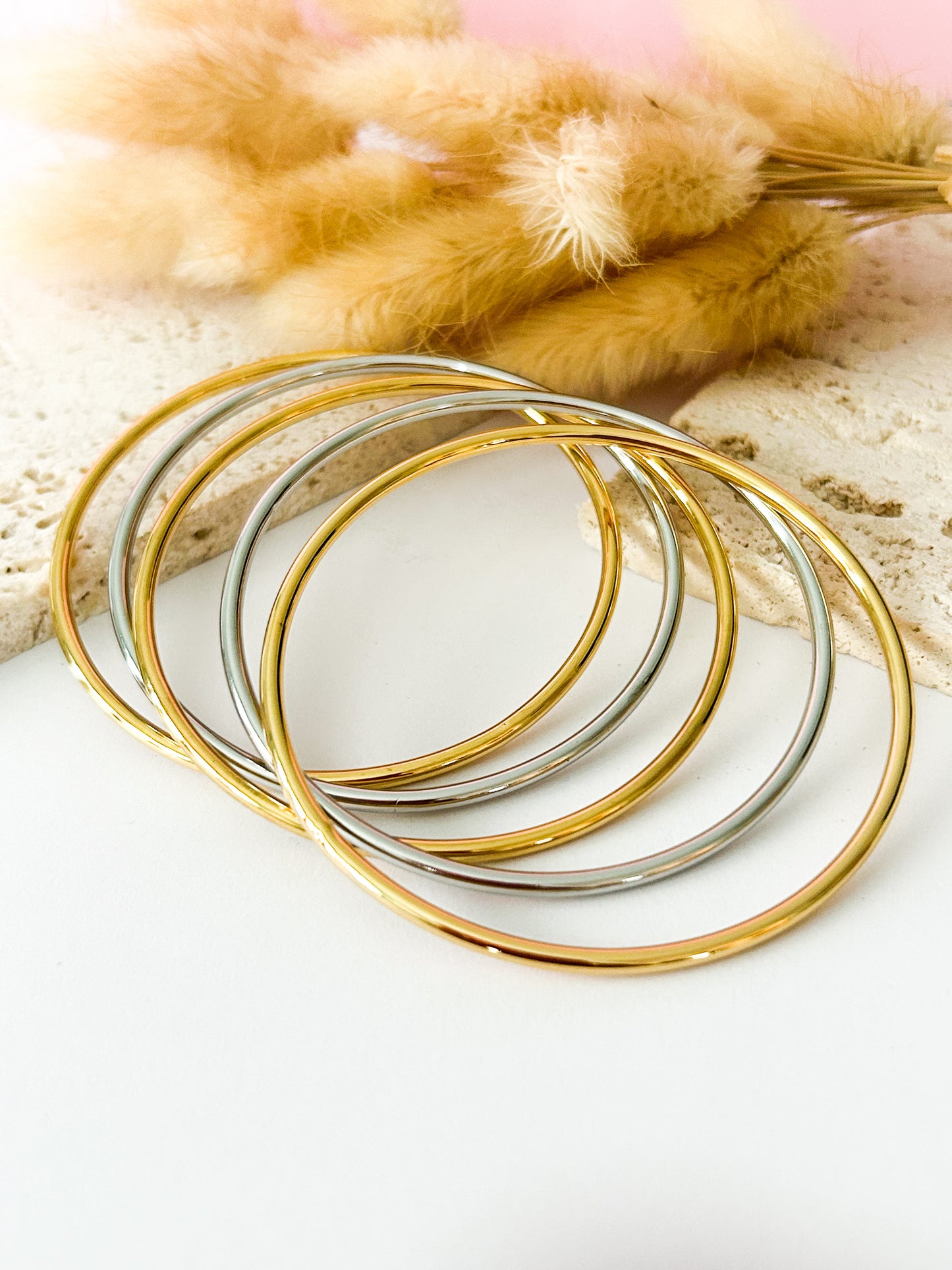 5 Pcs Double tone Bangles