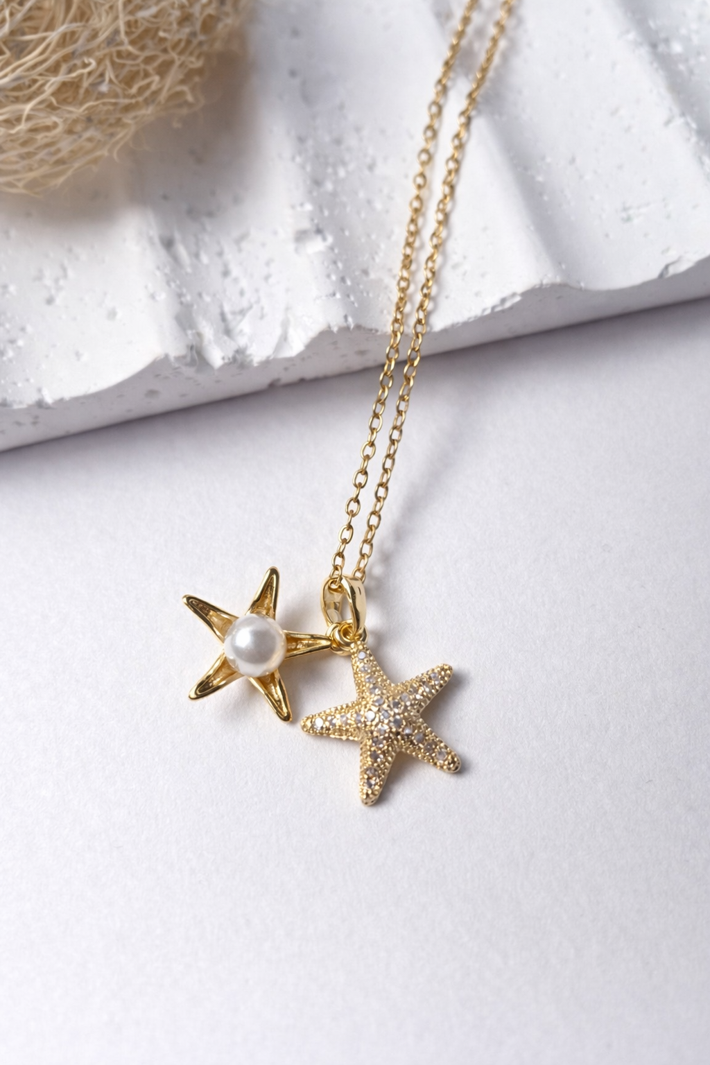Collar Estrella Perla | Dije Estrella de Mar Elegante