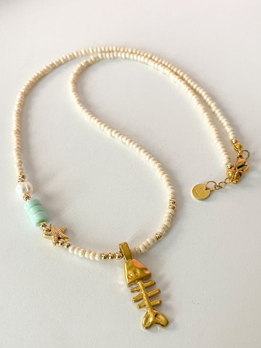 Brisa Salvaje | Collar Marino con Espina de Pez Dorada