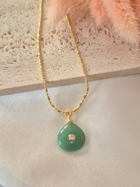 Collar de Piedras Semipreciosas Dorado