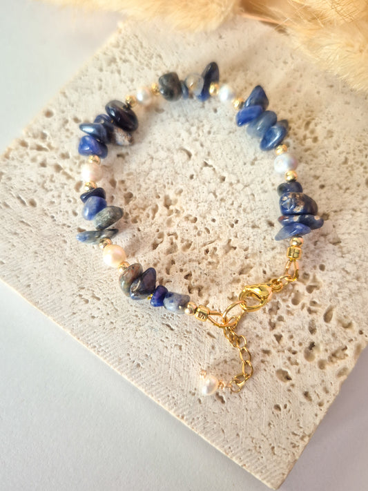 Pulsera Earth Gem con Piedras Naturales y Perlas