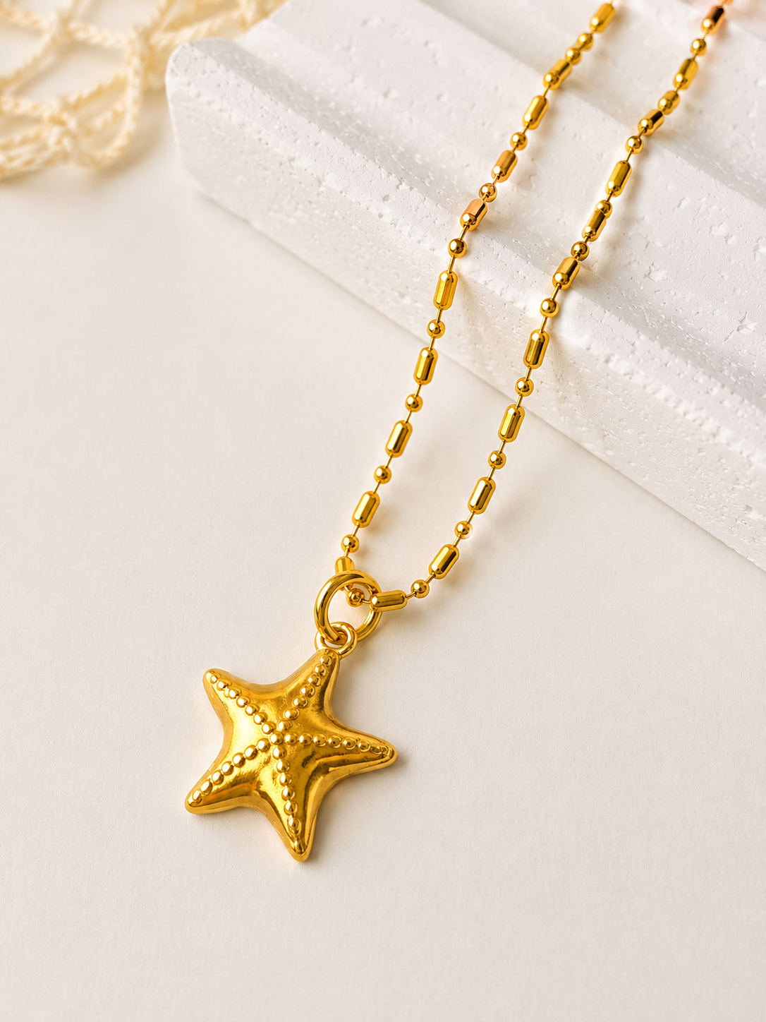 Brillos del Océano | Collar Estrella de Mar en Acero Inoxidable