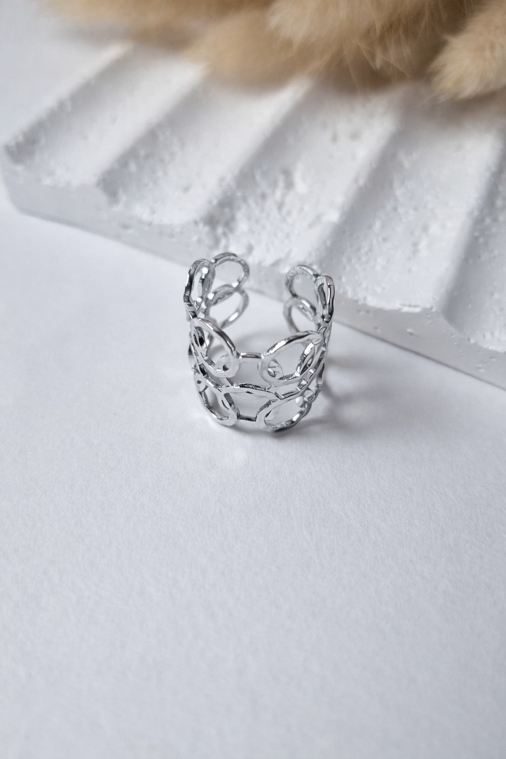 Anillo Ajustable Círculos Orgánicos|Diseño Geométrico