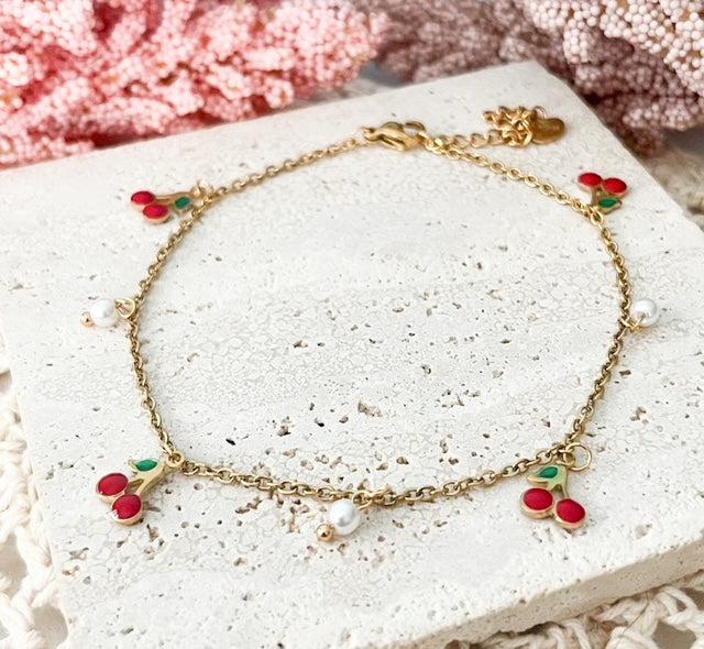 Sweet Cherries Anklet