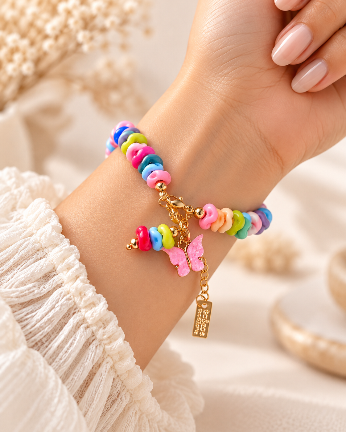 Pulsera Vuelo de Colores con Mariposa | Isa & Zoé Creations
