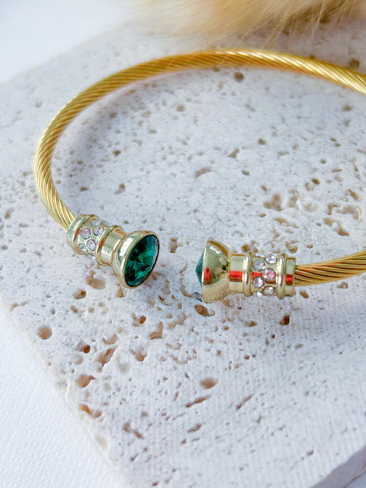 Green Stone Bangle