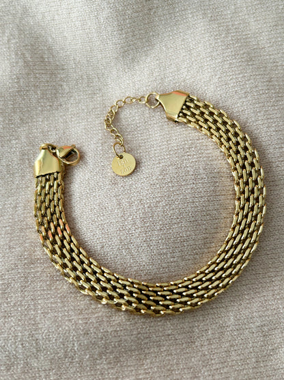 Pulsera Versalle – Pulsera de Cadena Elegante en Acero Inoxidable Dorado