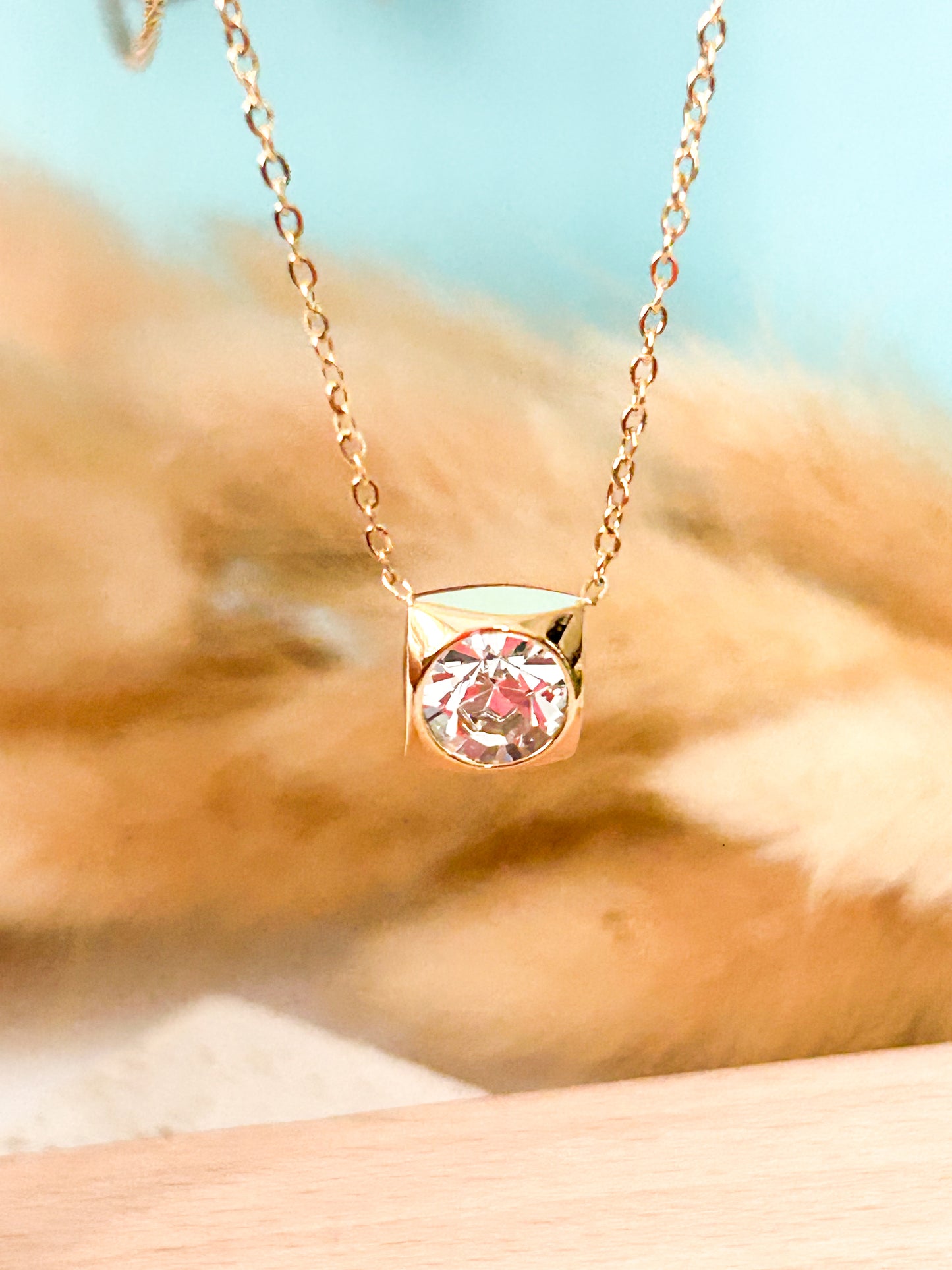 Cube Crystal Necklace