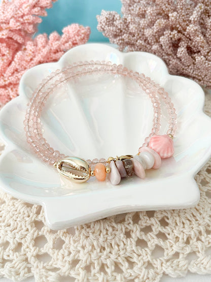 Arena del Mar | Collar de Cristales en Tonos Playeros