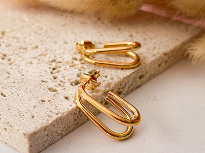 Aretes Dorados Minimalistas-Jane