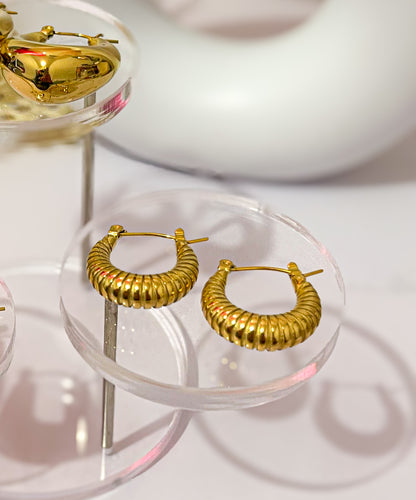 Textured Croissant Earrings