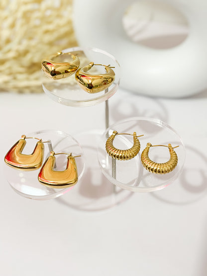 Drop Hoops Earrings
