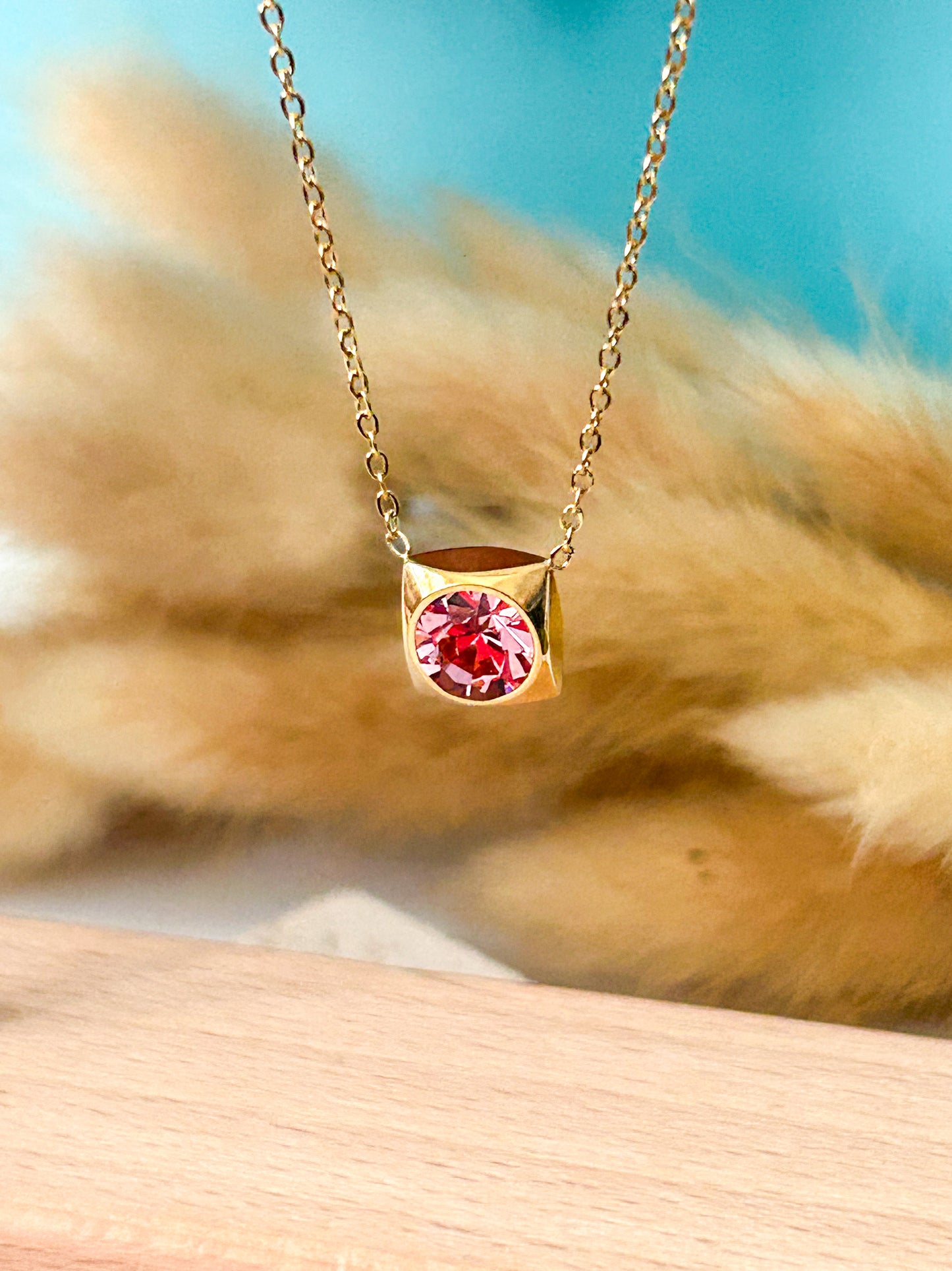 Cube Crystal Necklace