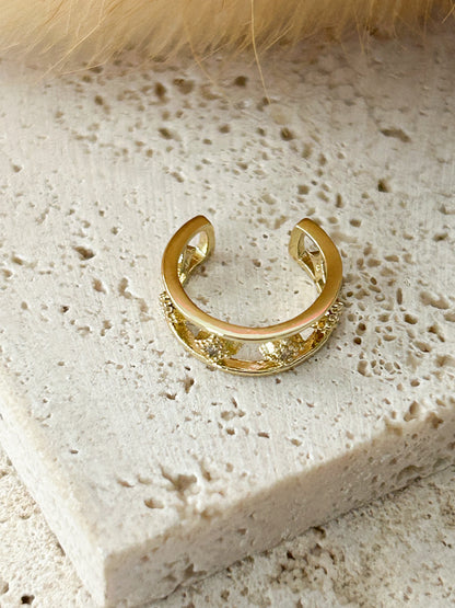 Earcuff Estrella Brillante con Circonias - Shiny Star Earcuff