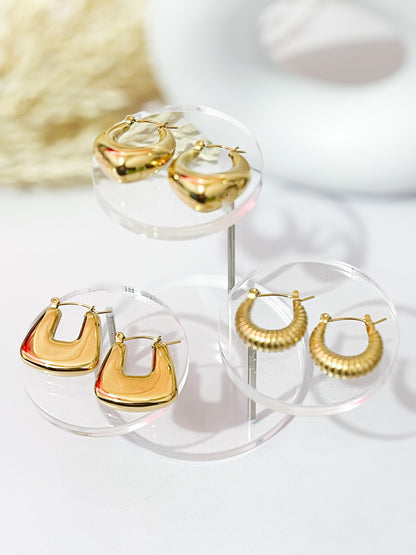 Huggie-U Earrings | Argollas en Forma U