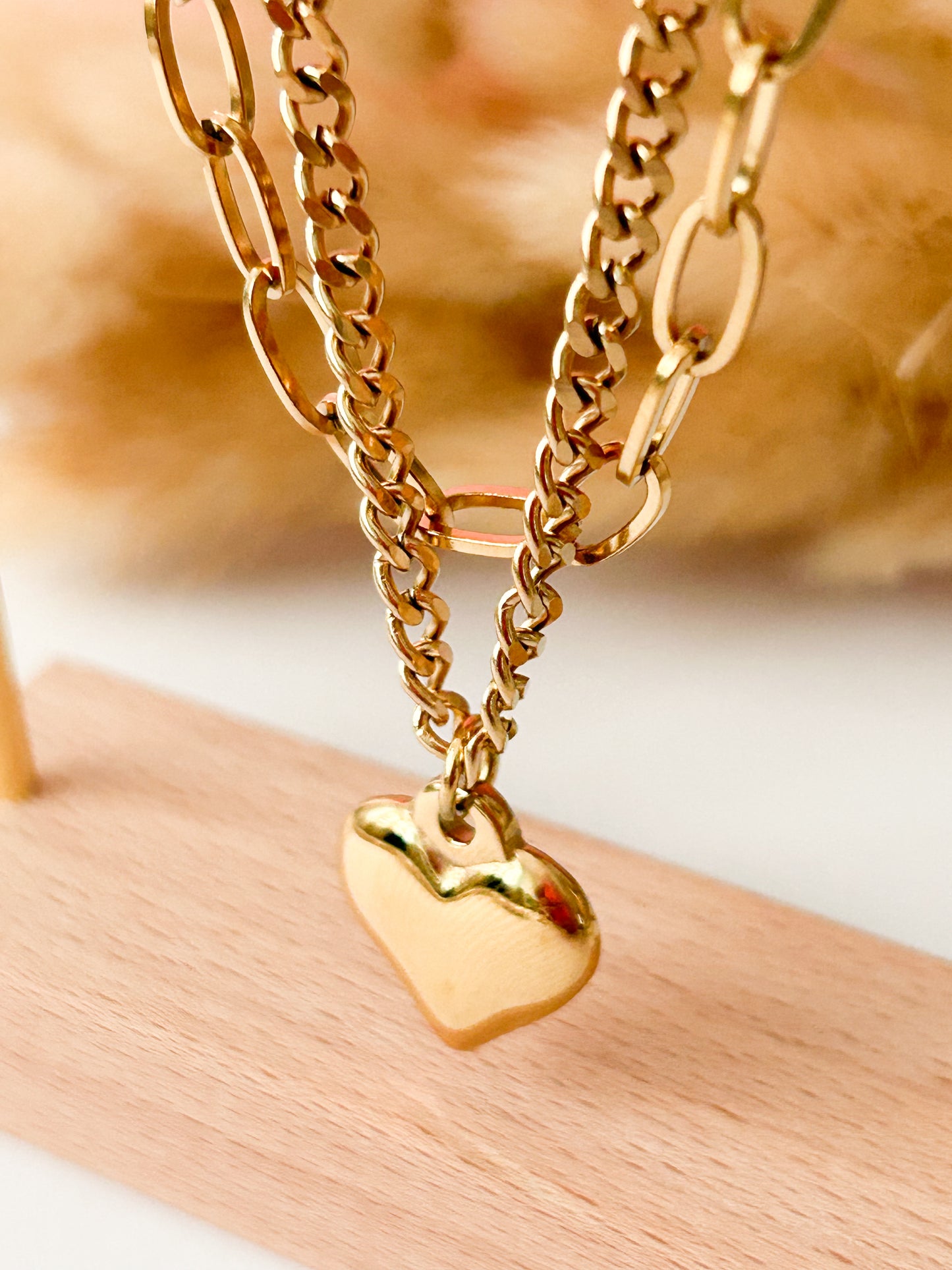 Double Layer Heart Necklace