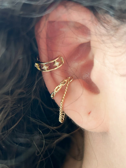 Earcuff Estrella Brillante con Circonias - Shiny Star Earcuff