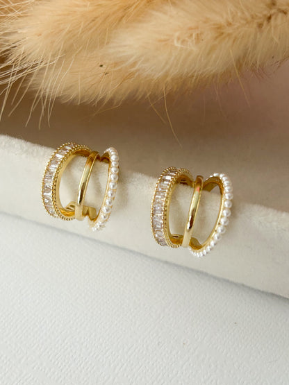 Mini Pearls Earcuff-Earcuff con Micro Perlas