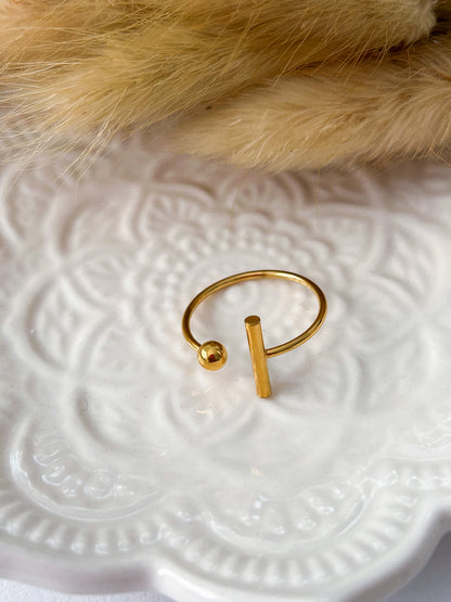 SS Adjustable Ring – Sortija Dorada Ajustable Minimalista