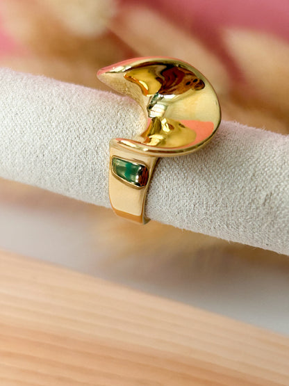 Tangled Ring – Sortija Dorada Ajustable de Diseño Orgánico