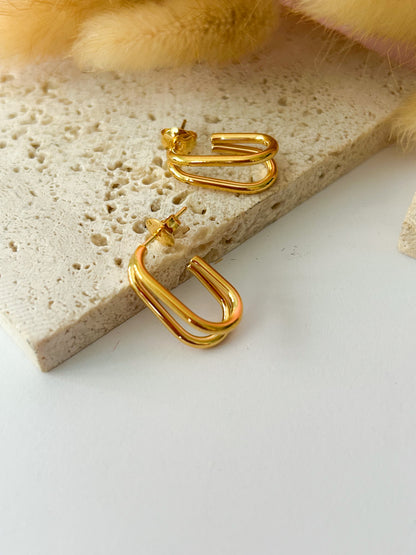 Aretes Dorados Minimalistas-Jane