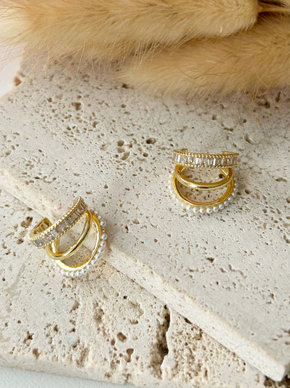 Mini Pearls Earcuff-Earcuff con Micro Perlas