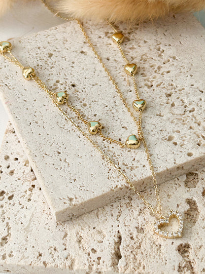 Collar Doble Corazones