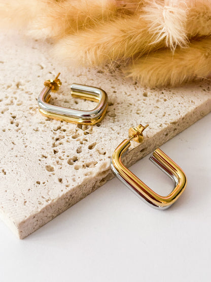 Aretes Gota Doble Tono-Keili