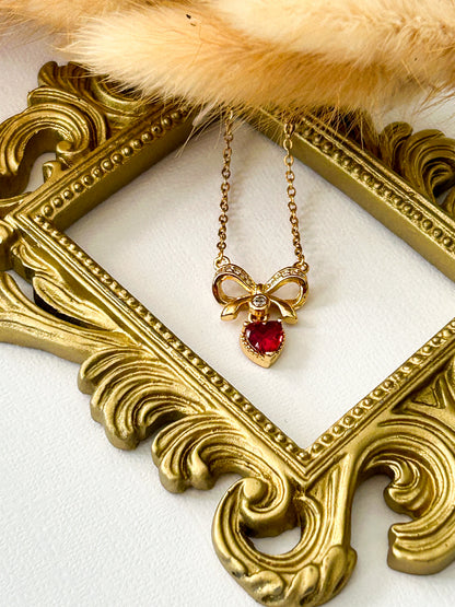 Collar Coquette con Lazo y Corazón