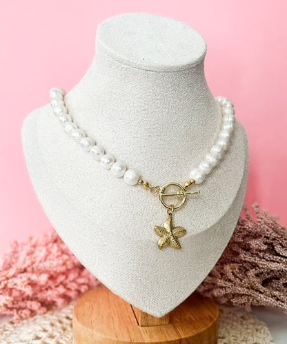 Perlas del Mar | Collar de Perlas con Estrella Dorada