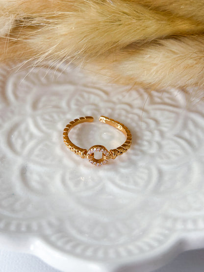 Anillo ajustable diseño redondo abierto