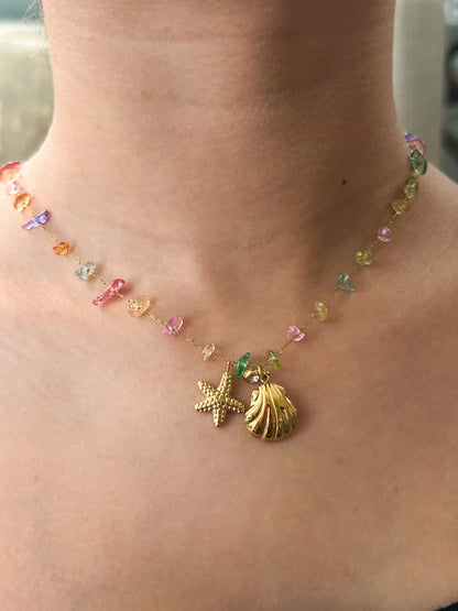 Set Arrecife | Collar y Pulsera con Charms Marinos Dorados