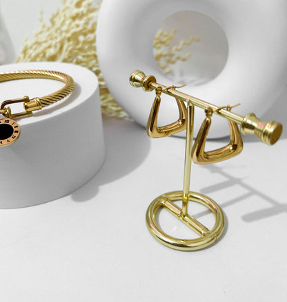 Irregular Geo Huggie Earrings
