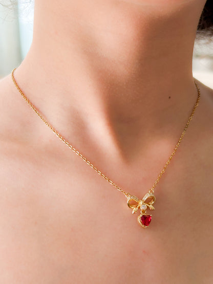 Collar Coquette con Lazo y Corazón