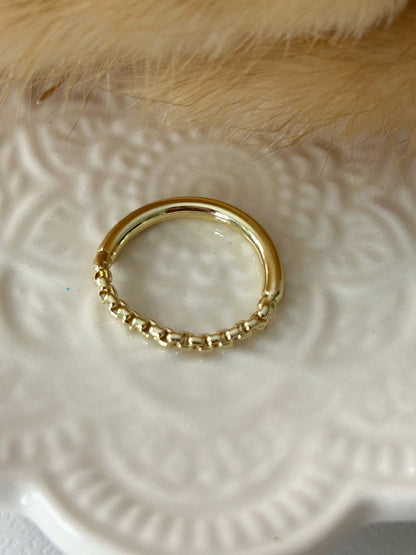 Adjustable Rings – Set de Sortijas Doradas Ajustables con Perlas y Circonias