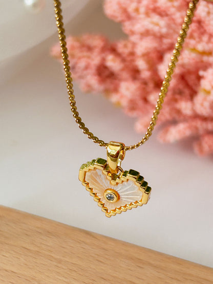 Cadena Corazón Madre Perla