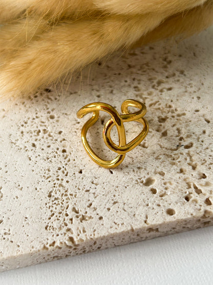Knuckle Ring – Sortija Ajustable Dorada en Stainless Steel