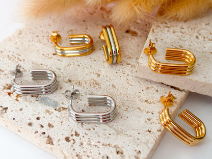 Aretes Triple Argolla-Vane