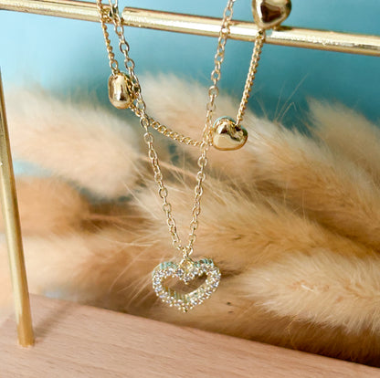 Collar Doble Corazones