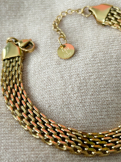 Pulsera Versalle – Pulsera de Cadena Elegante en Acero Inoxidable Dorado