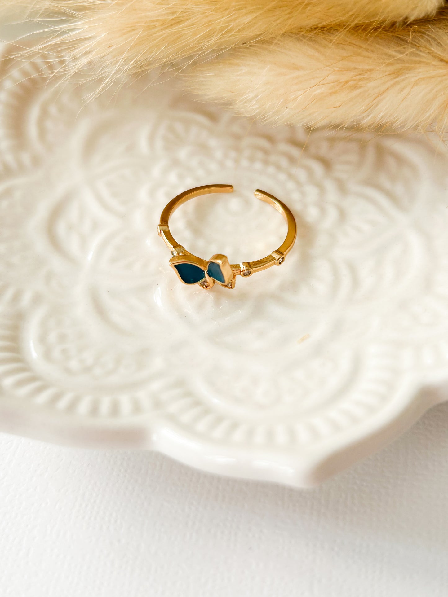 Blue Butterfly Ring