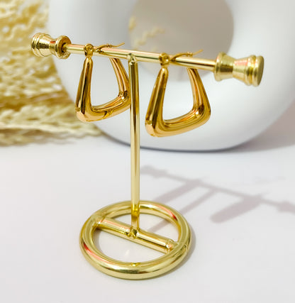 Irregular Geo Huggie Earrings