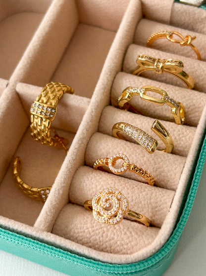 Anillo ajustable diseño redondo abierto