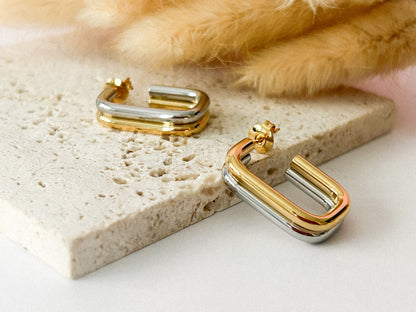 Aretes Gota Doble Tono-Keili