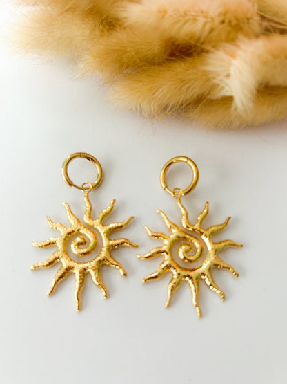 Aretes Dorados Sol de Verano-Summer Sun