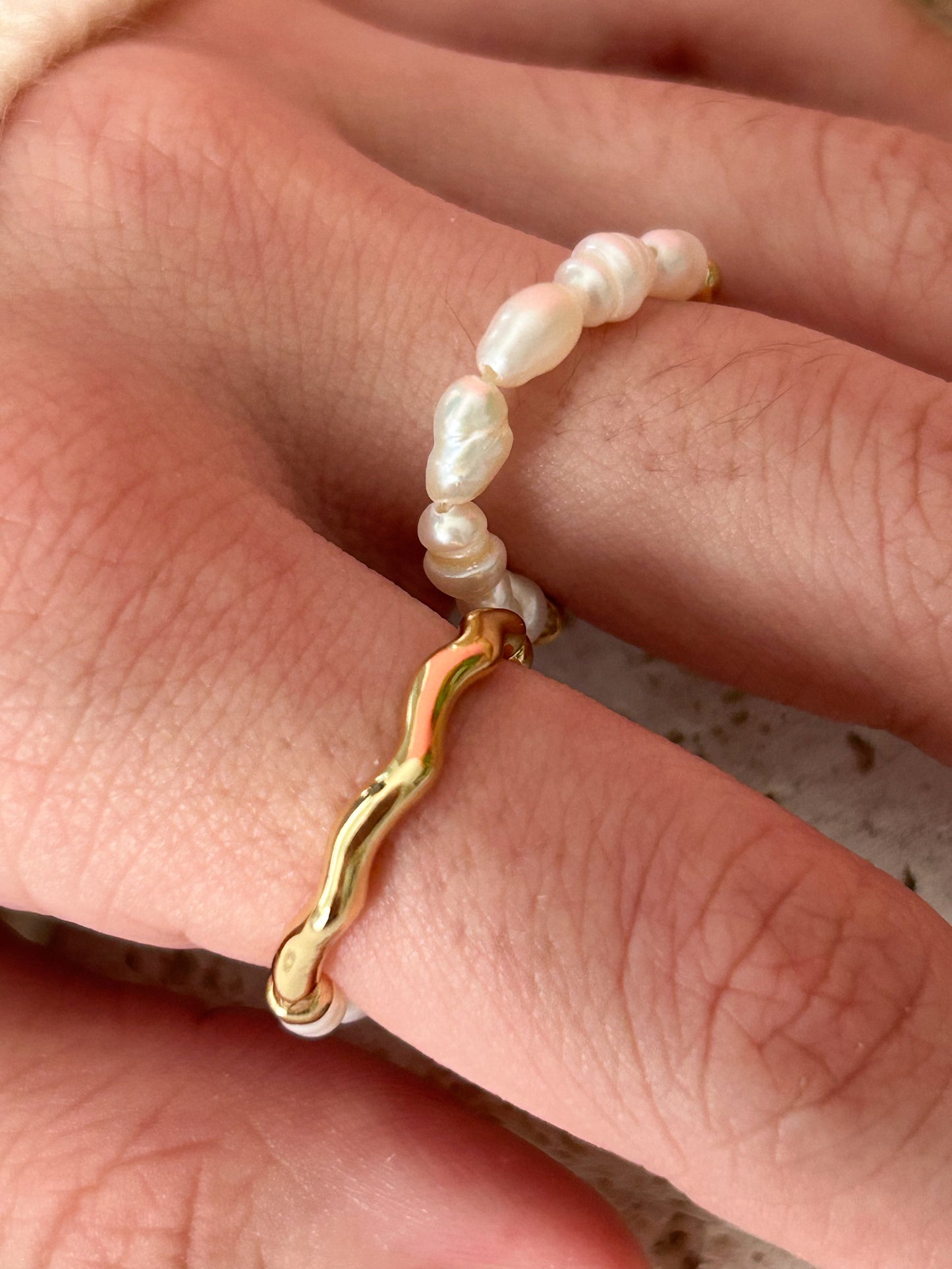 Gold and Pearls Ring