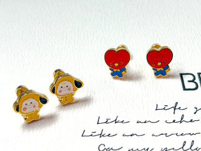 BT21 Inspired Collection – Stud Earrings Cute & Colorful
