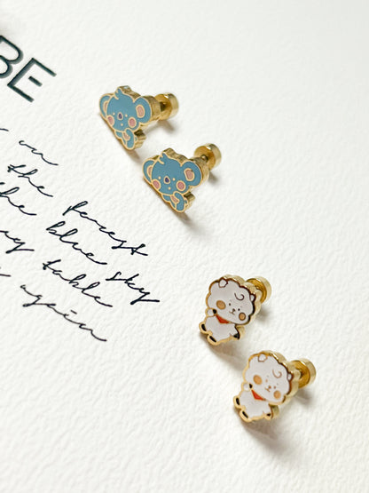 BT21 Inspired Collection – Stud Earrings Cute & Colorful