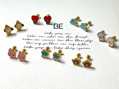 BT21 Inspired Collection – Stud Earrings Cute & Colorful